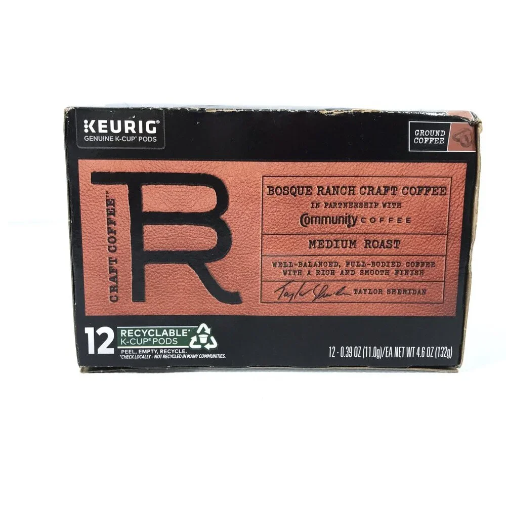 Community Coffee Bosque Ranch Craft Coffee Keurig K-Cup Pods, 12 Count